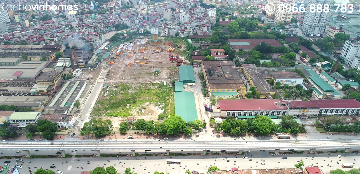 Vinhomes smart city Tây Mỗ Đại Mỗ nhìn từ mặt đường Nguyễn Trãi (cổng chính)